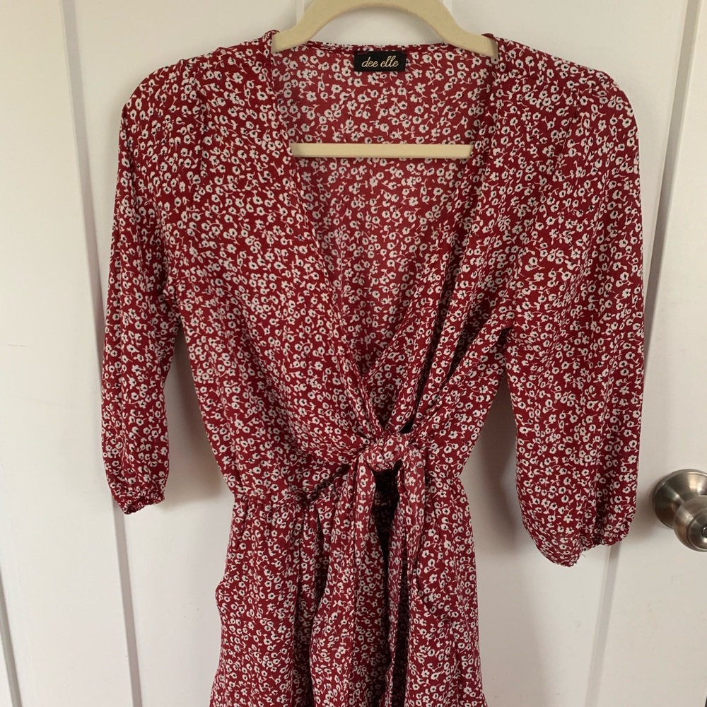 Beautiful Red Floral Romper